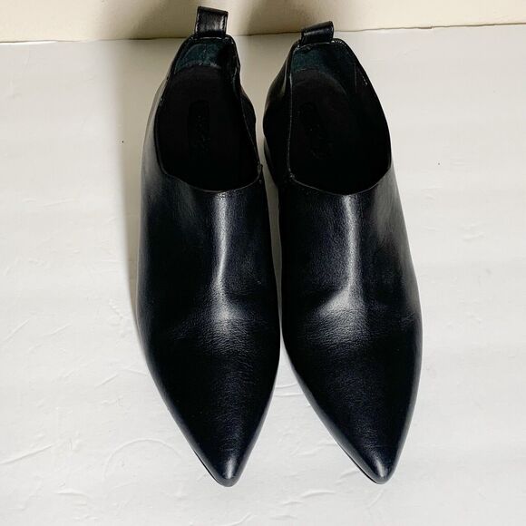 Marséll Low Ankle Booties 37.5 US 7.5 Black Leather Slip-On Chelsea Boot Marsell - Picture 3 of 8
